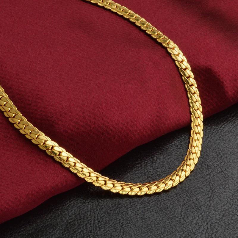 Elegant Gold Plated Chain Necklace - Classic Design