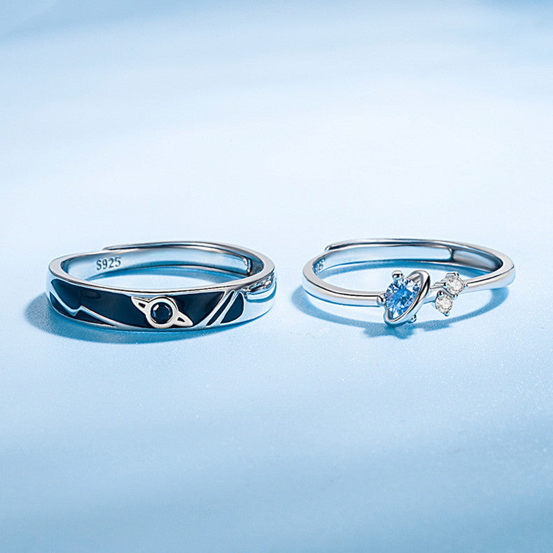 Dream Planet Couple Rings - Matching His & Hers Rings
