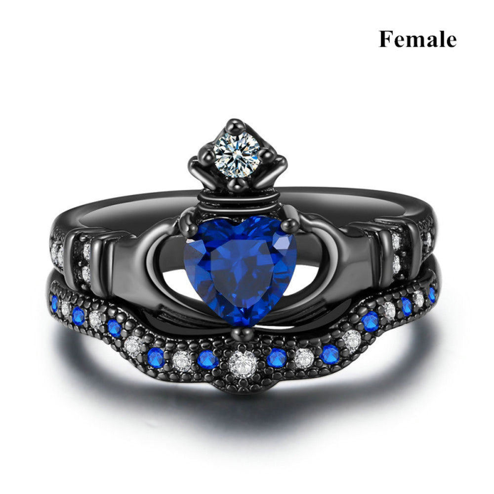 Sapphire Crown Ring - Love Design for Women
