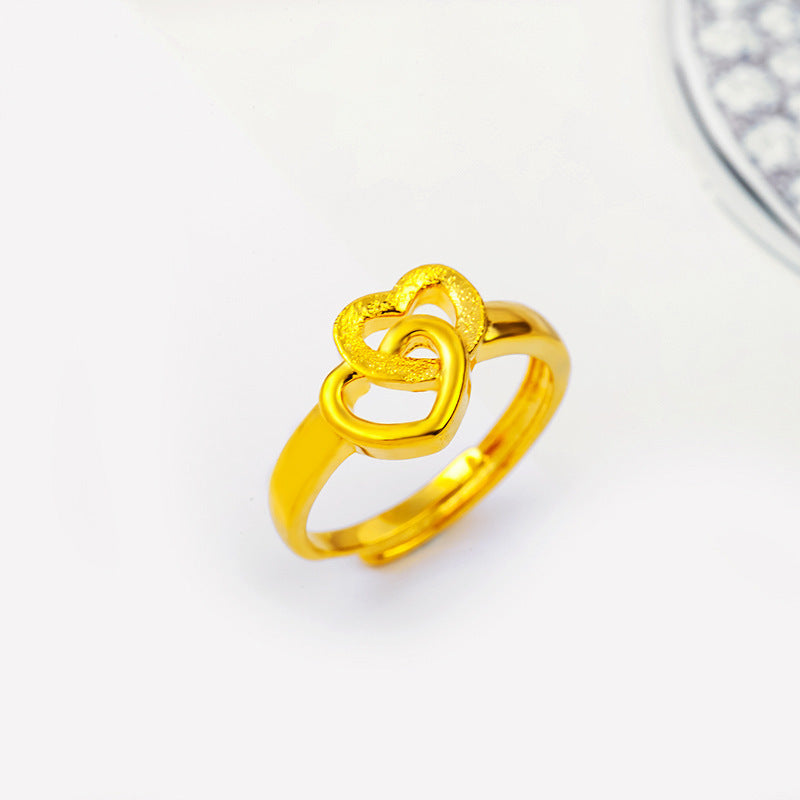 Thick Gold Plated Brass Ring - Adjustable Statement Ring