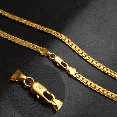 Elegant Gold Plated Chain Necklace - Classic Design