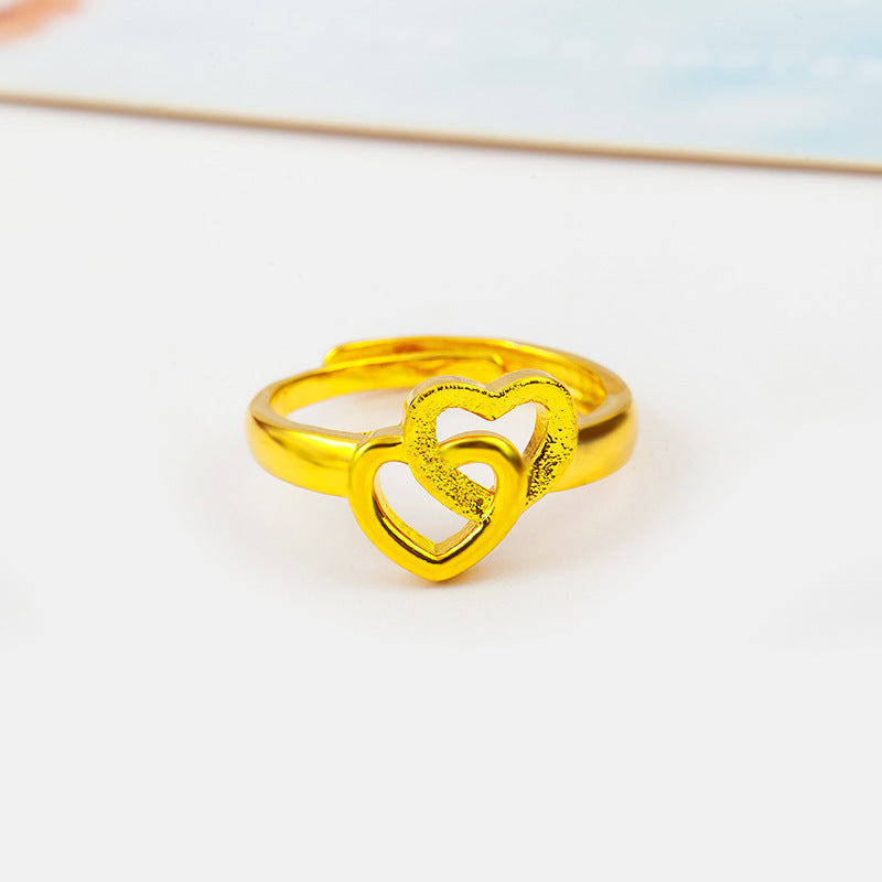 Thick Gold Plated Brass Ring - Adjustable Statement Ring