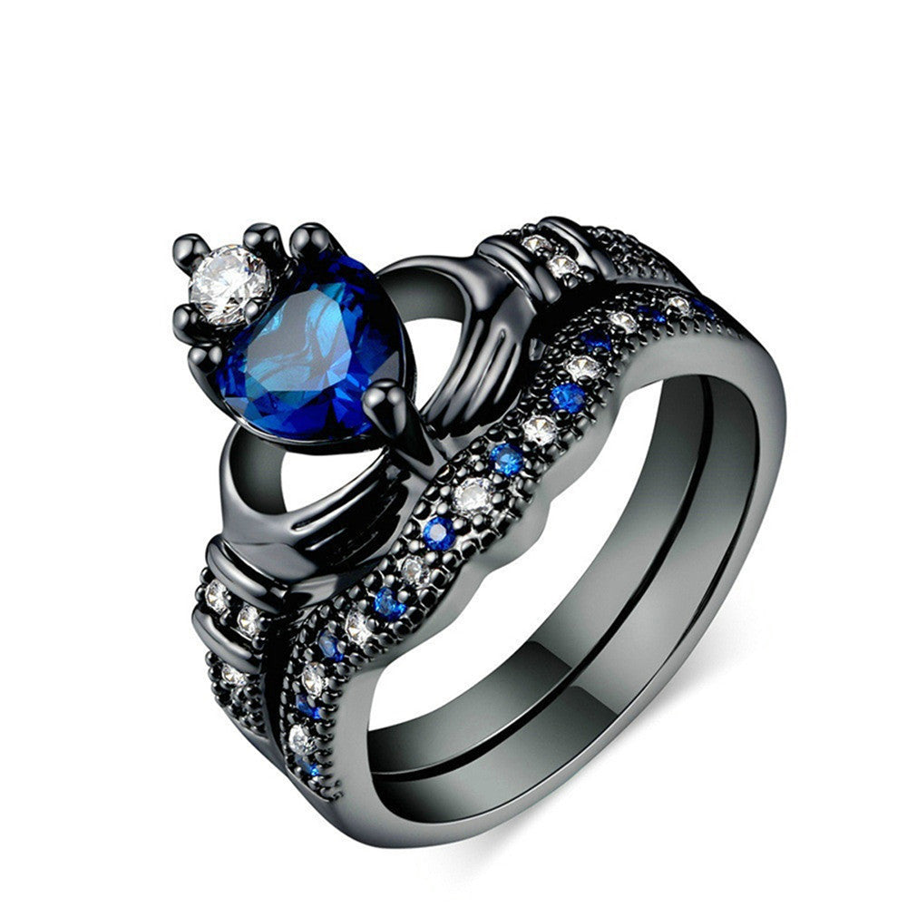 Sapphire Crown Ring - Love Design for Women