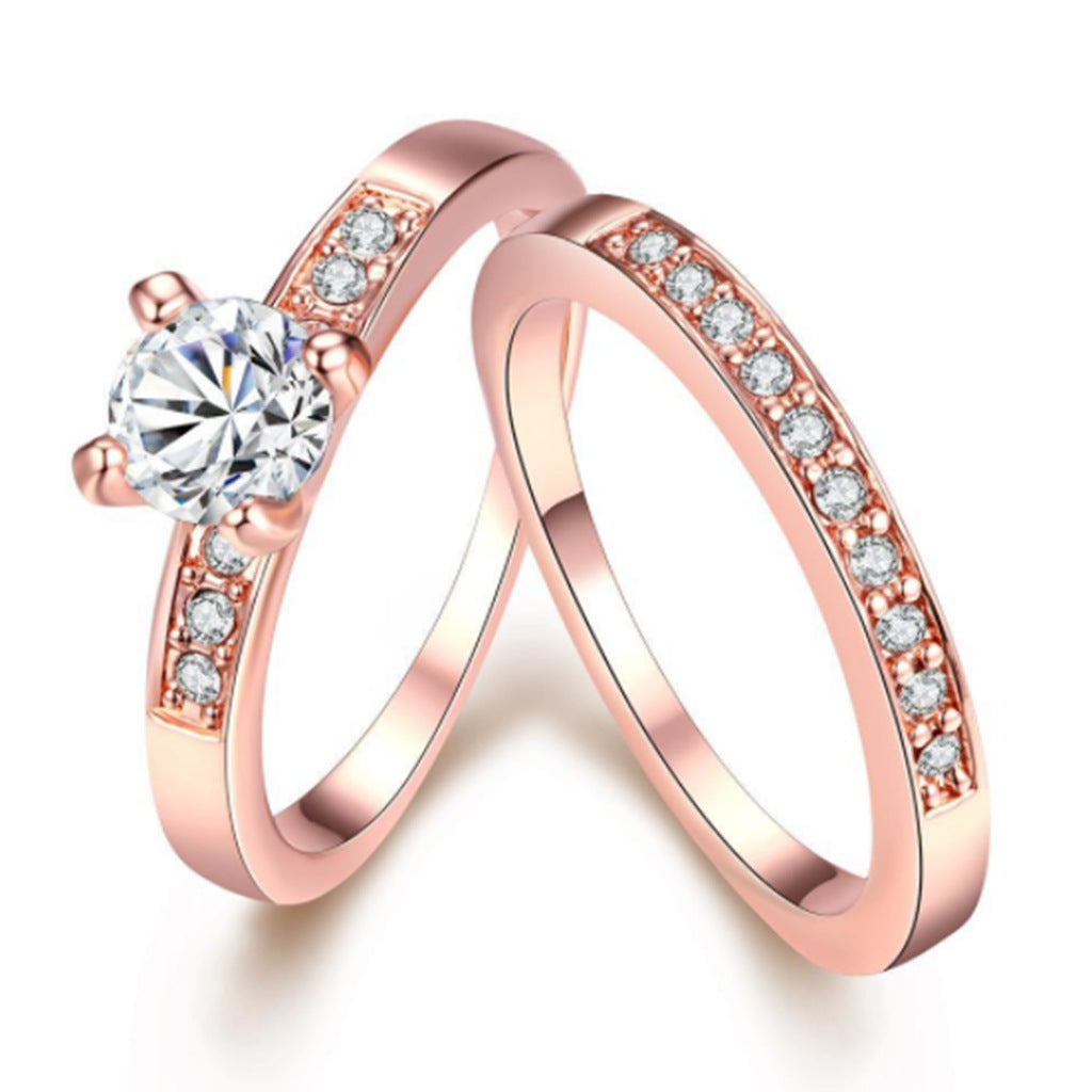 Rose Gold Diamond Ring - Elegant Engagement Ring