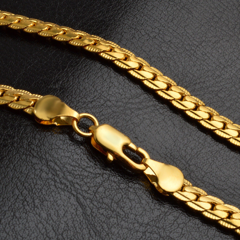 Elegant Gold Plated Chain Necklace - Classic Design