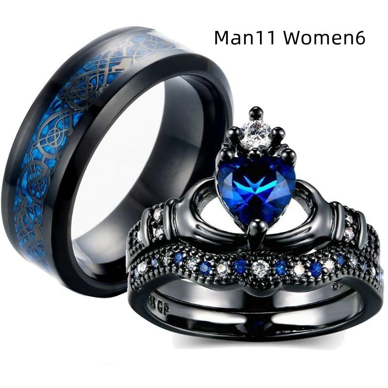 Sapphire Crown Ring - Love Design for Women