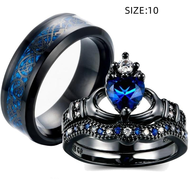 Sapphire Crown Ring - Love Design for Women