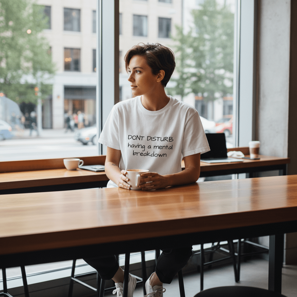 Don't Disturb Having A Mental Breakdown - Humor Tee